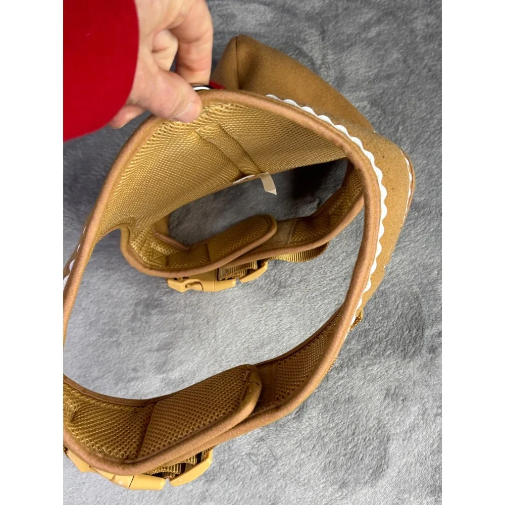 Gingerbread Dog Harness Large Tan Canvas Christmas Holiday Hooded‎ Costume